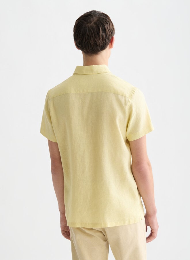 Chemise Scotch & Soda à manches courtes en lin jaune