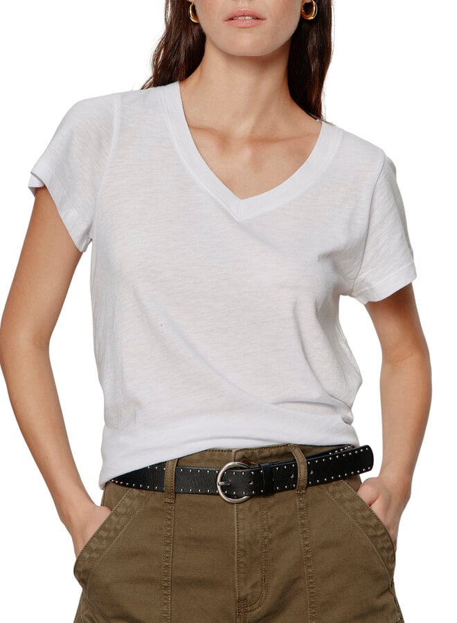 T-shirt Sanctuary Soft V à col V blanc