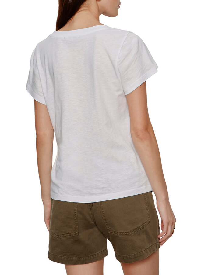 T-shirt Sanctuary Soft V à col V blanc