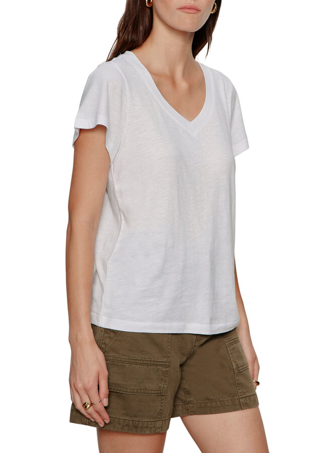 T-shirt Sanctuary Soft V à col V blanc