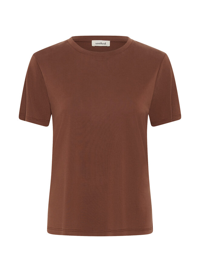 T-shirt Soaked Columbine Crew brun cappuccino