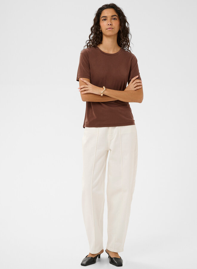 T-shirt Soaked Columbine Crew brun cappuccino