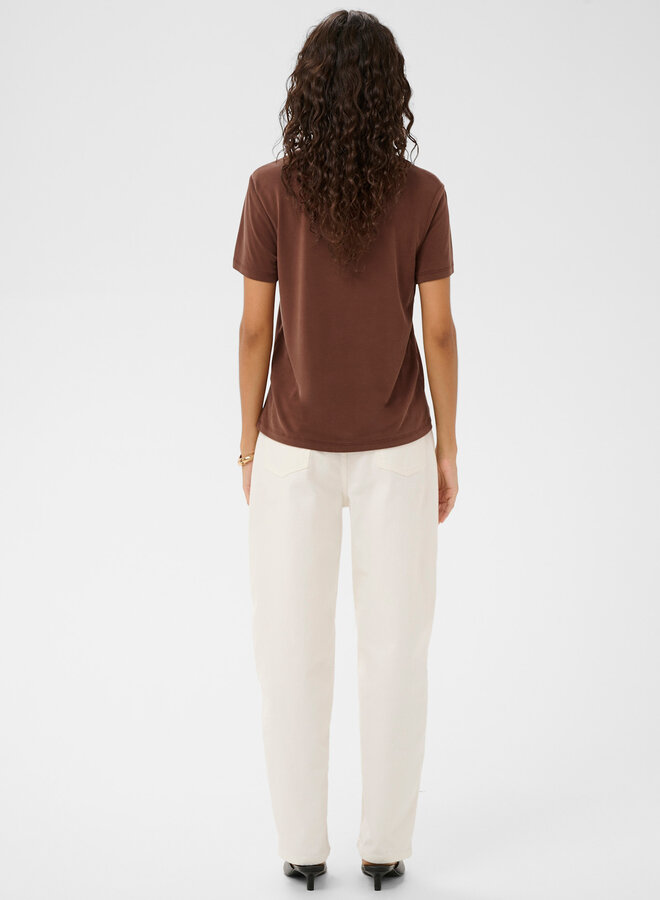 T-shirt Soaked Columbine Crew brun cappuccino