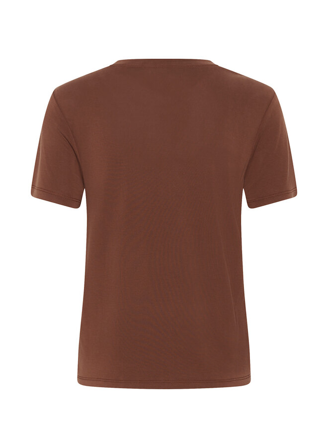 T-shirt Soaked Columbine Crew brun cappuccino