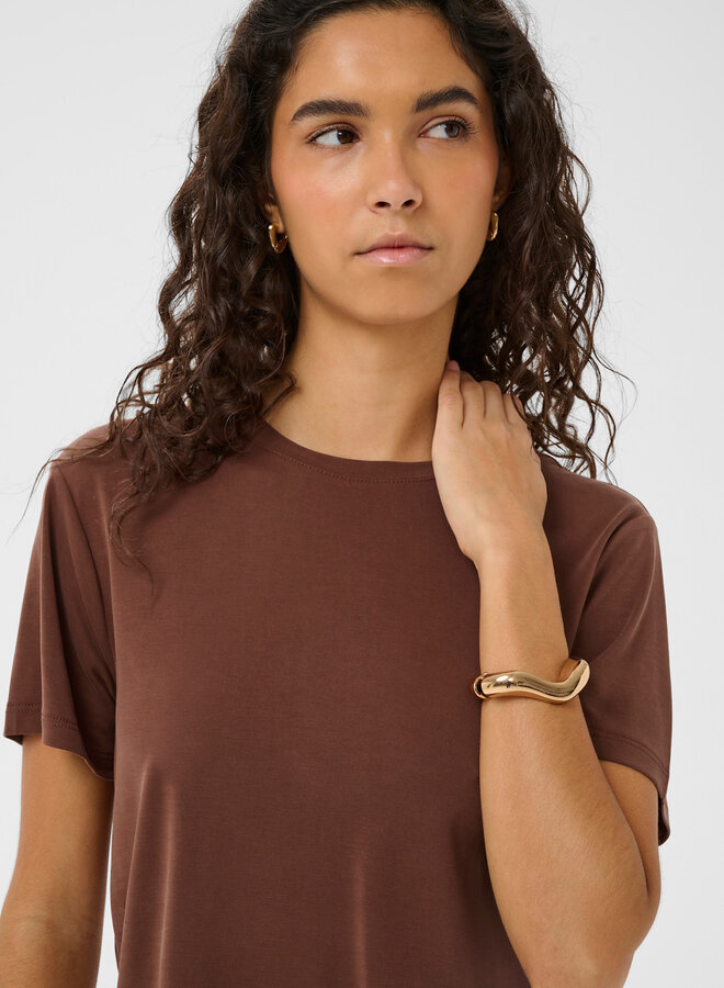 T-shirt Soaked Columbine Crew brun cappuccino