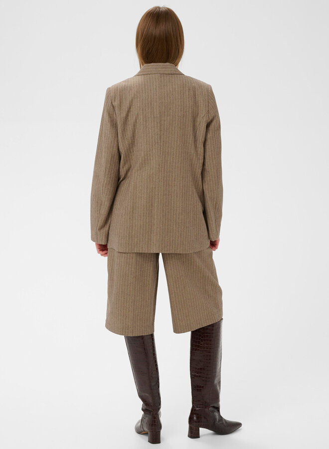 Veston Soaked Ginevra brun cappuccino rayé