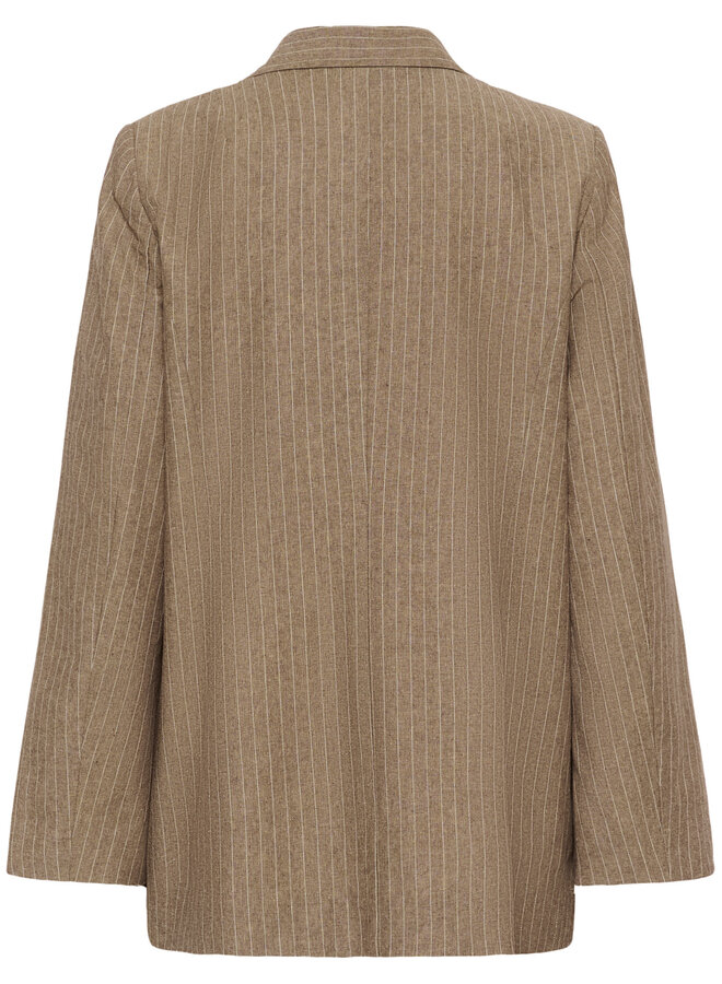 Veston Soaked Ginevra brun cappuccino rayé