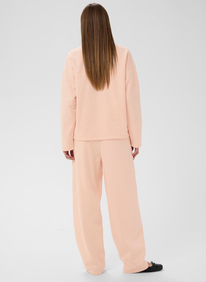 Chandail Soaked Rolanda à col V molletonné rose