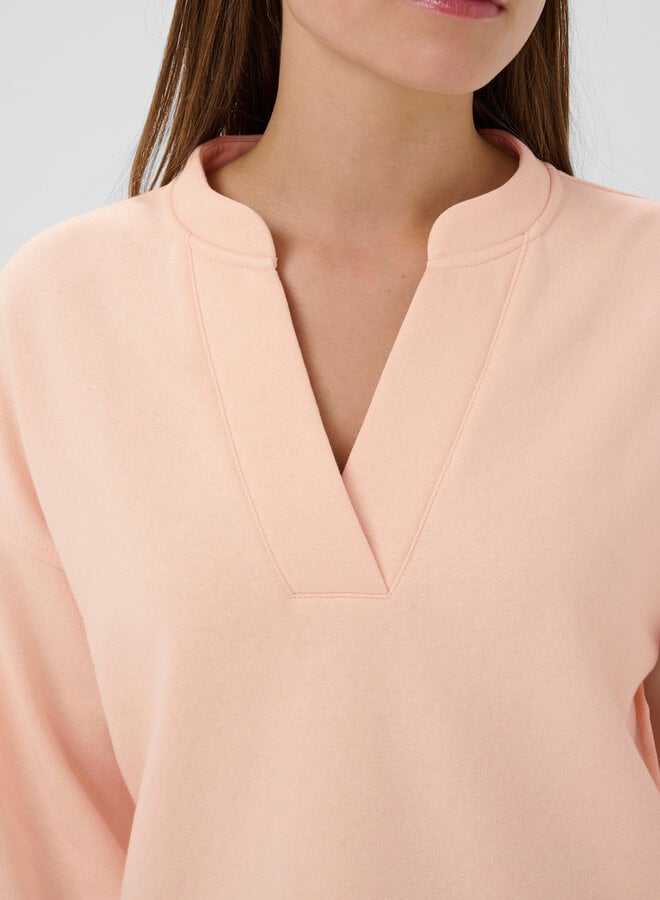 Chandail Soaked Rolanda à col V molletonné rose