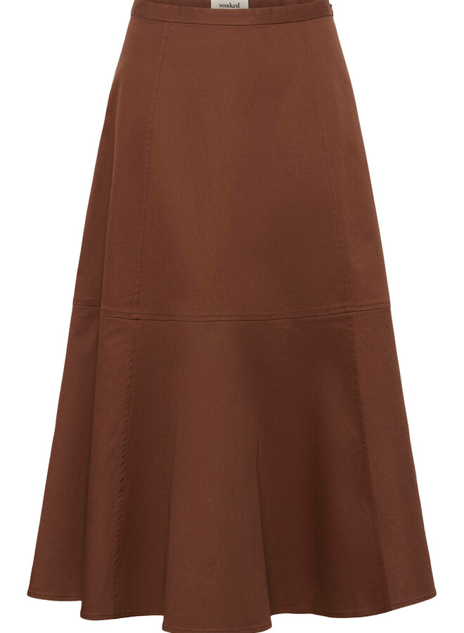 Jupe midi Soaked Malo brun cappuccino