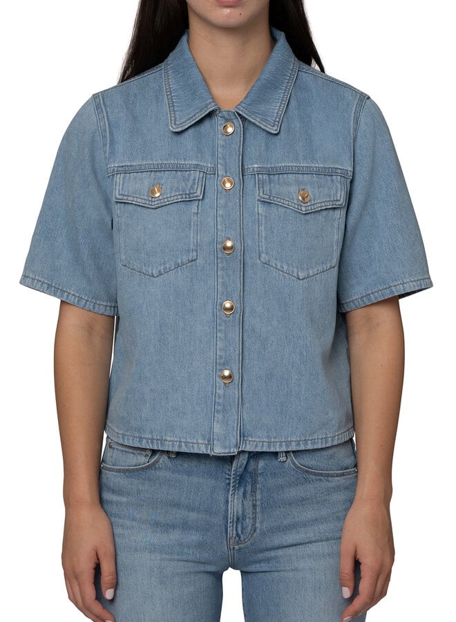 Blouse Mavi Jeans Dafne à manches courtes - Light Gold Premium