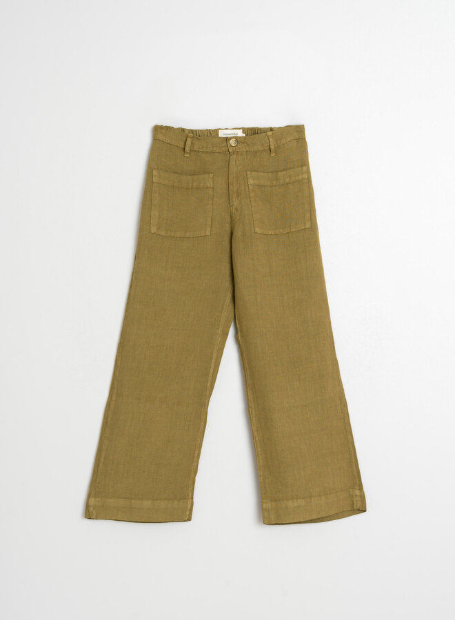 Pantalon Indi & Cold en lin vert khaki