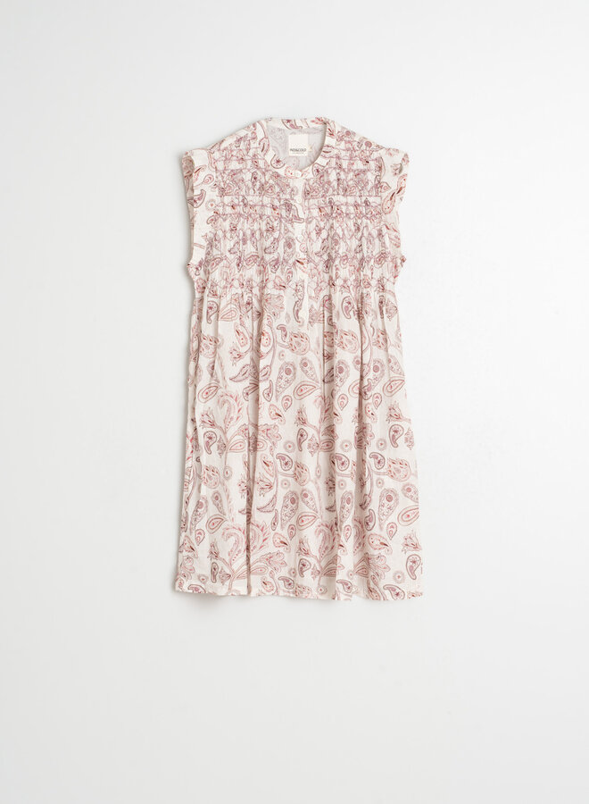 Robe Indi & Cold blanche paisley rose litchi