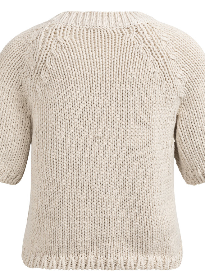 Tricot Yaya à manches raglans courtes beige