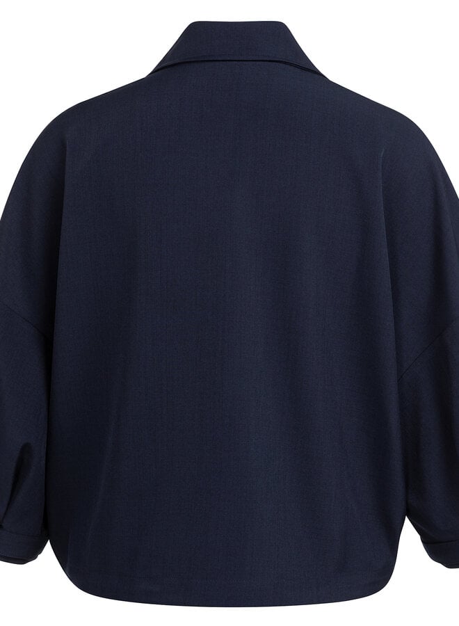 Jacket Yaya ample à manches 3/4 bleu marine