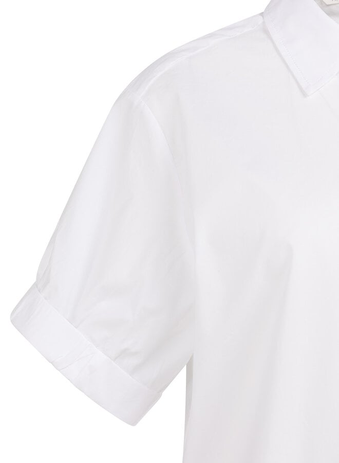 Chemise Yaya à col classique & manches courtes blanche