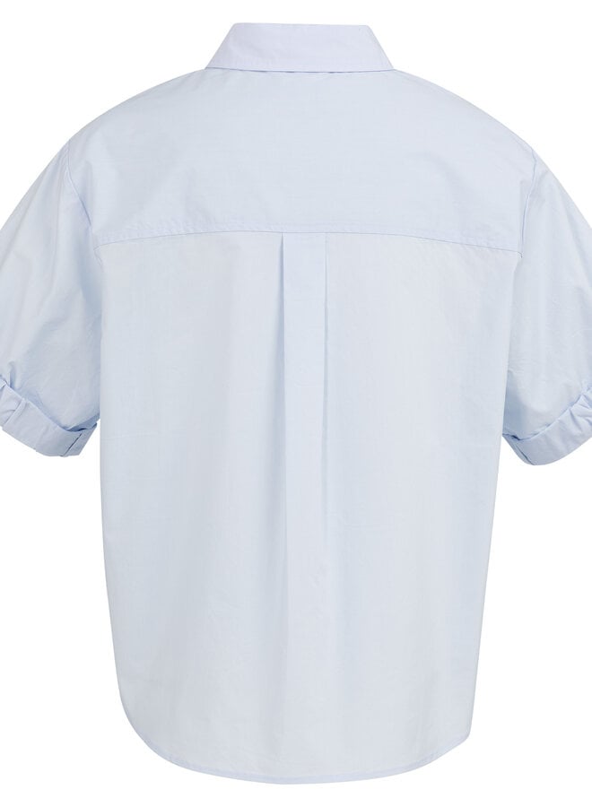 Chemise Yaya à col classique & manches courtes bleu pâle