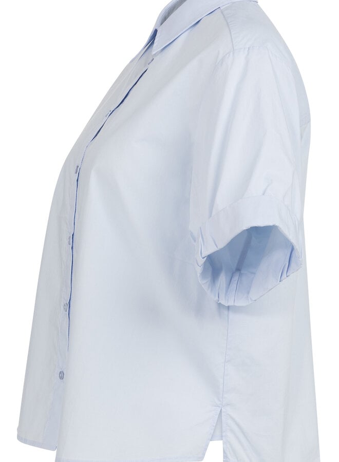 Chemise Yaya à col classique & manches courtes bleu pâle