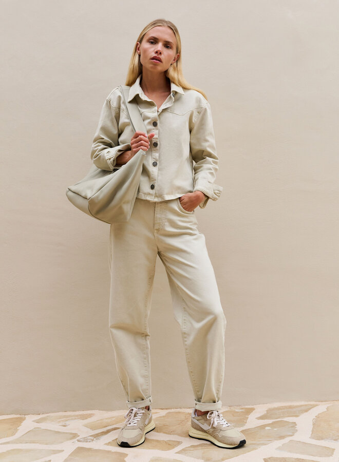 Jeans Yaya coupe ballon beige désert