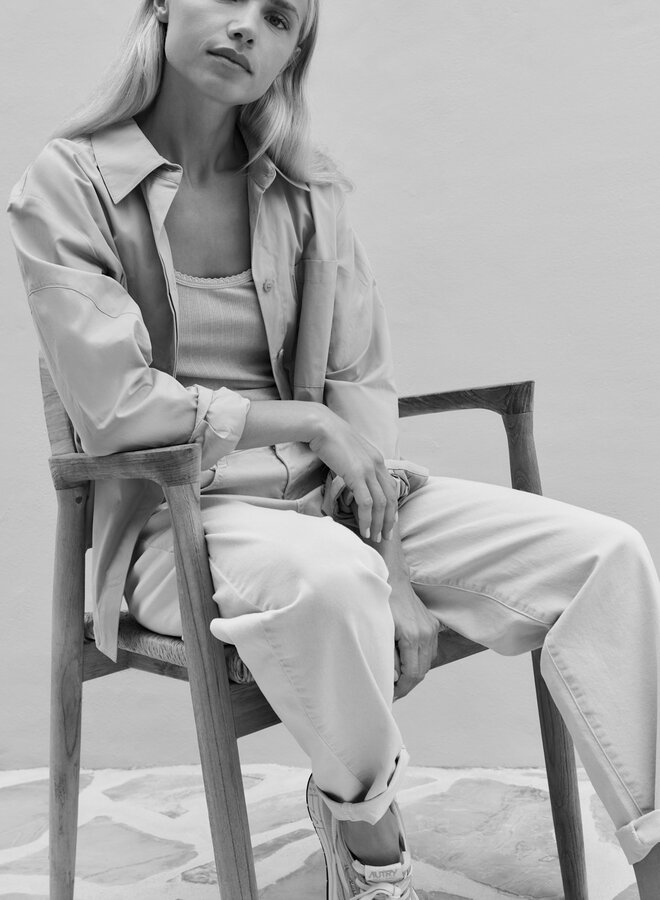 Jeans Yaya coupe ballon beige désert