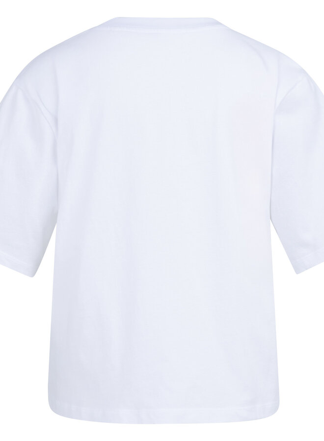 T-shirt Yaya blanc « The Love of London town » jaune