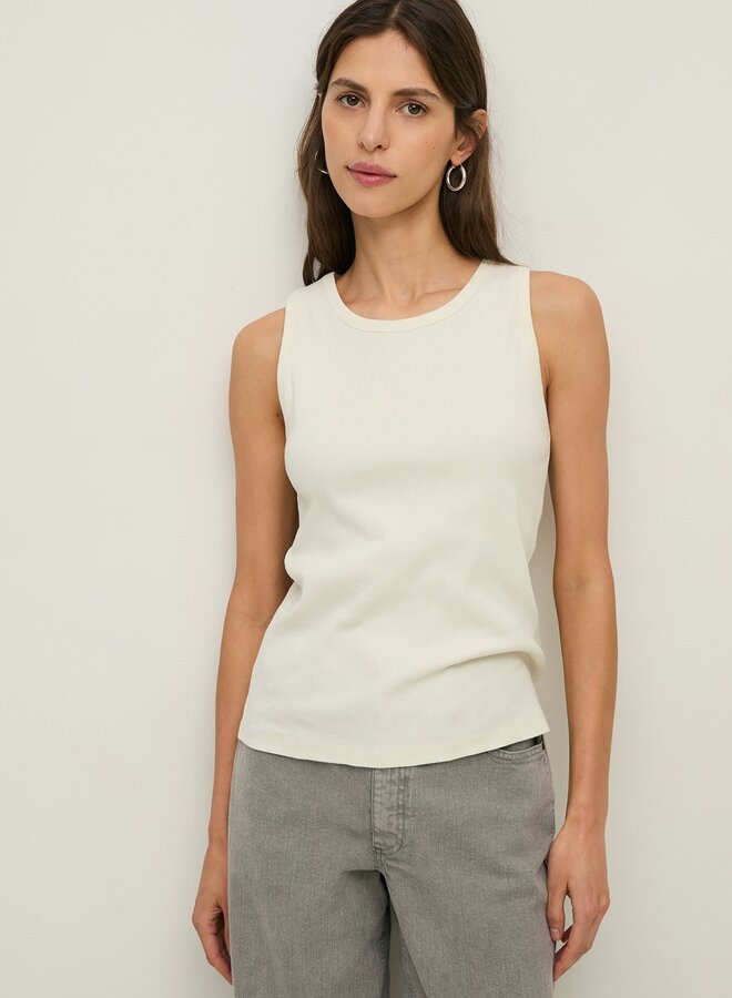 Camisole Yerse Luisa côtelée écrue