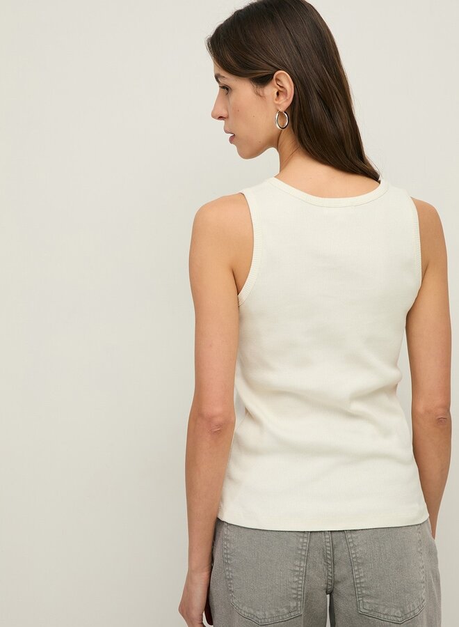 Camisole Yerse Luisa côtelée écrue