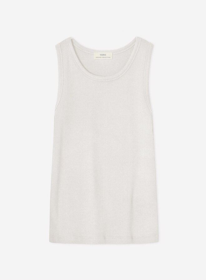 Camisole Yerse Luisa côtelée écrue