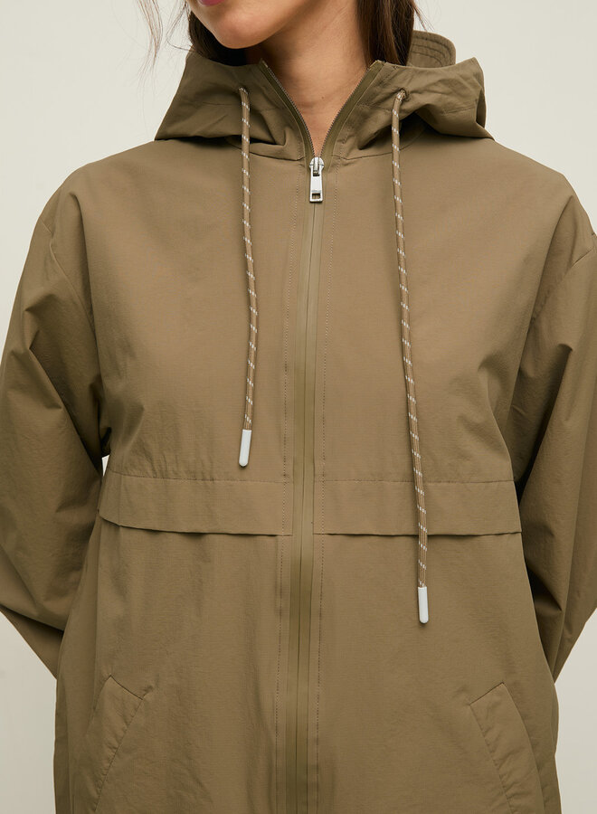 Manteau Yerse Gala à capuche beige khaki