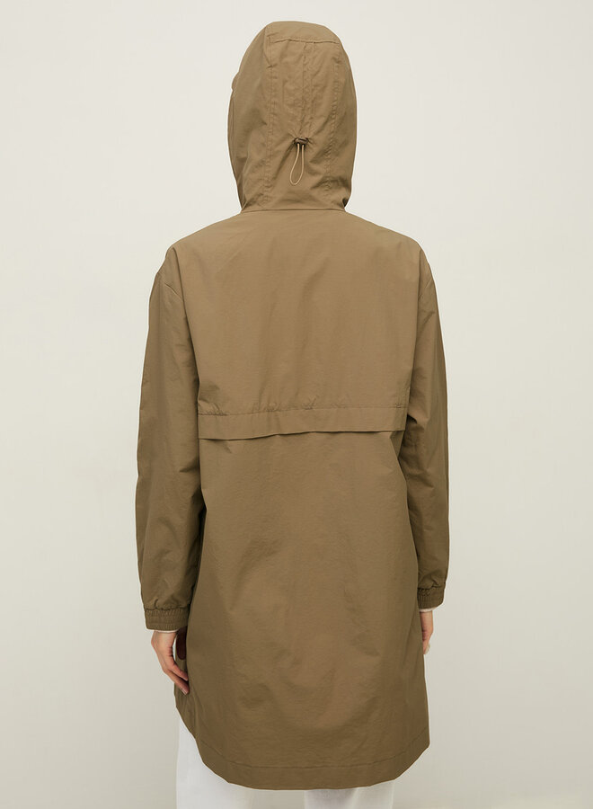 Manteau Yerse Gala à capuche beige khaki