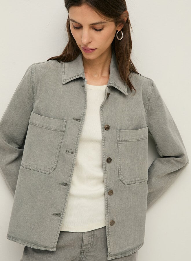 Surchemise Yerse Maria vert olive délavé