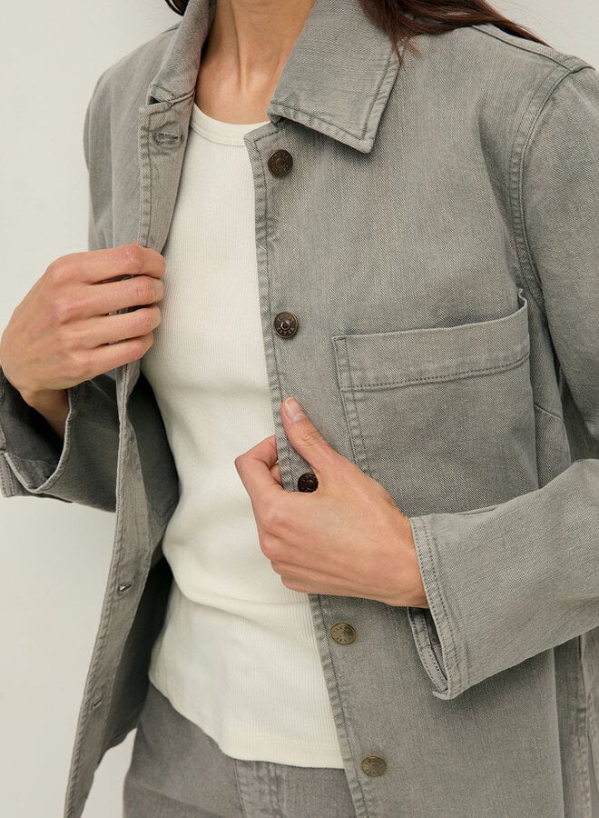 Surchemise Yerse Maria vert olive délavé