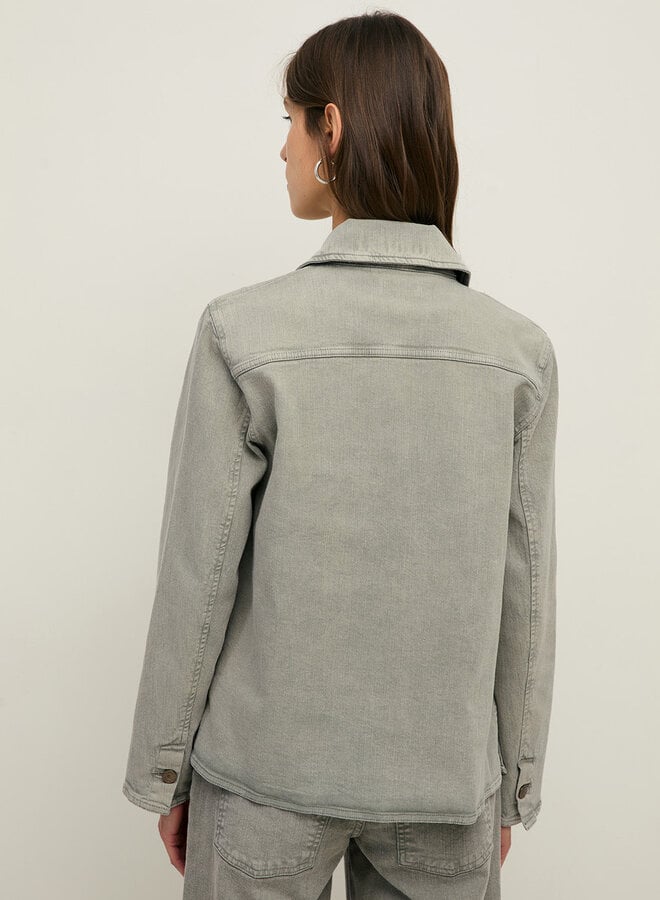 Surchemise Yerse Maria vert olive délavé