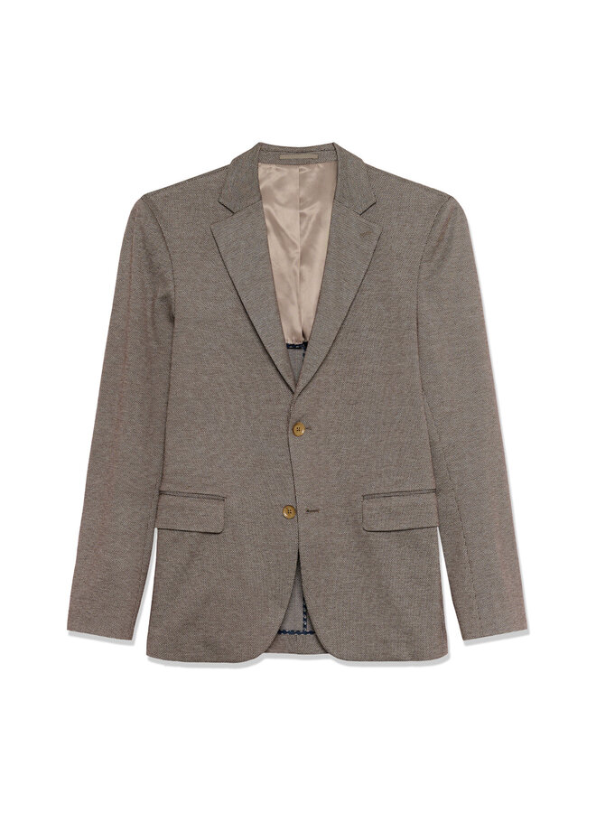 Veston Matinique Charles en jersey tissé panier beige caribou & brun