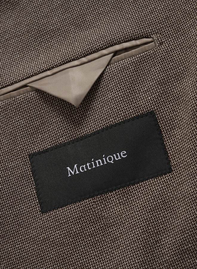 Veston Matinique Charles en jersey tissé panier beige caribou & brun