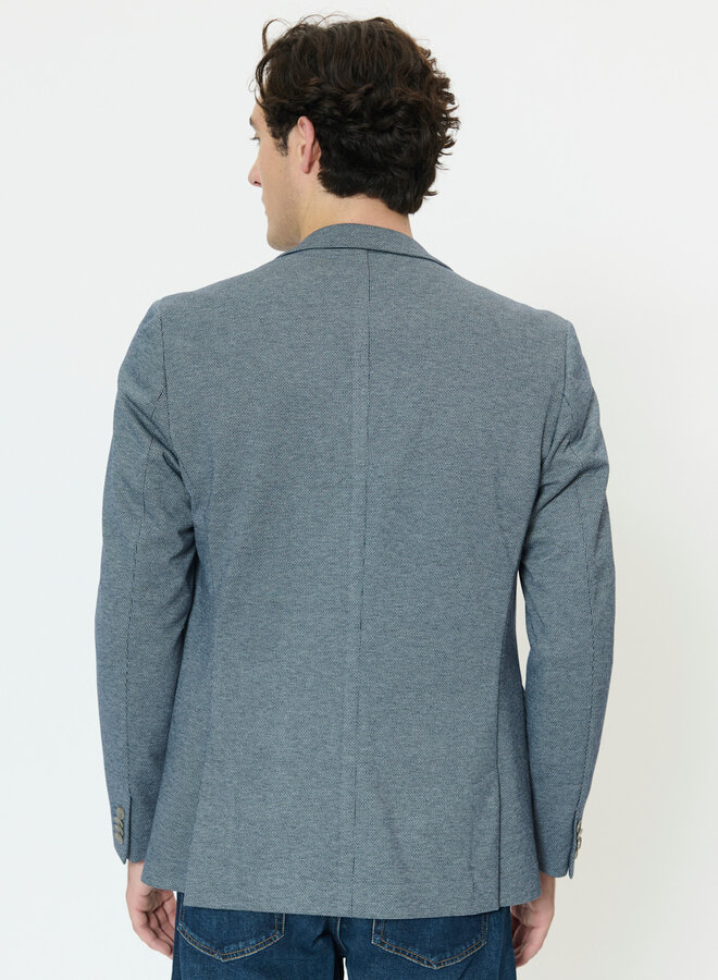 Veston Matinique Charles en jersey tissé panier bleu marine