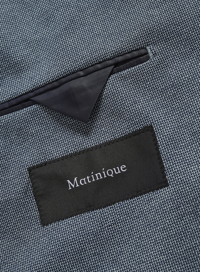 Veston Matinique Charles en jersey tissé panier bleu marine