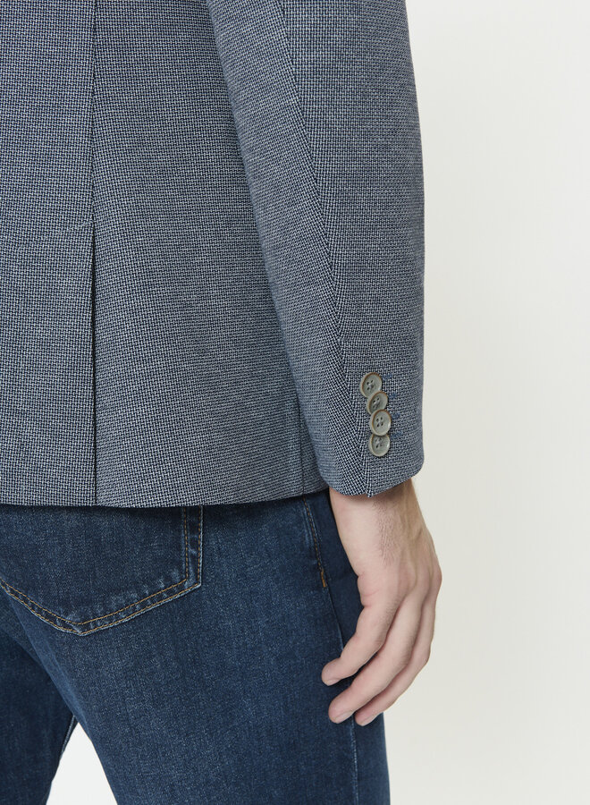 Veston Matinique Charles en jersey tissé panier bleu marine