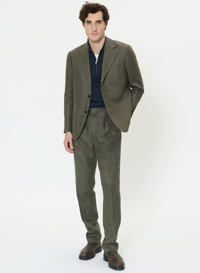 Veston Matinique Colt en lin vert marin