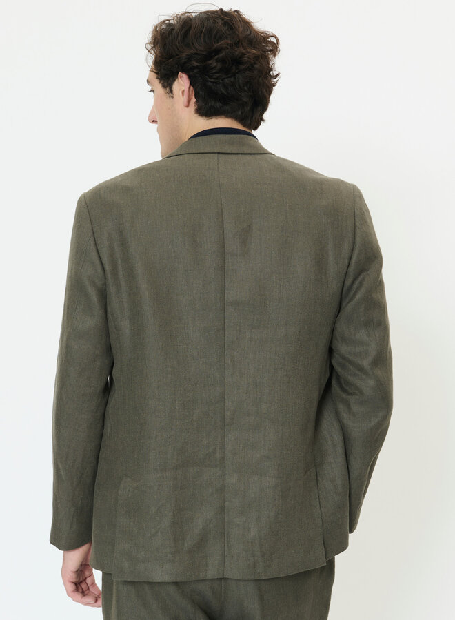 Veston Matinique Colt en lin vert marin