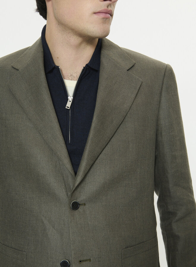 Veston Matinique Colt en lin vert marin