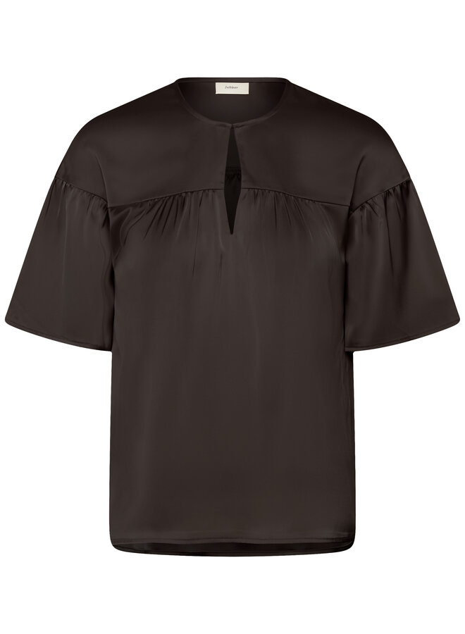 Haut InWear Lake à manches courtes satinée brun café