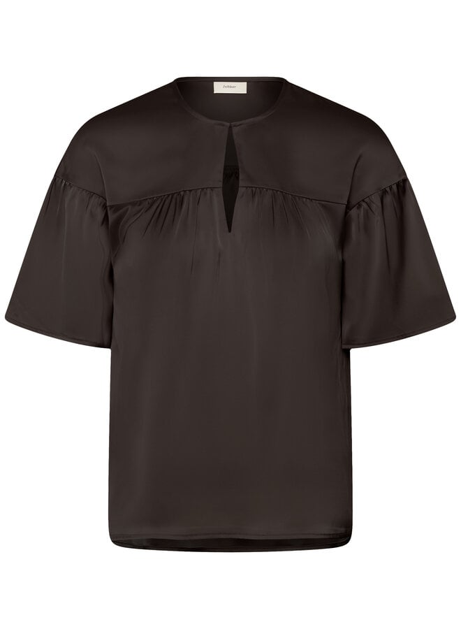 Haut InWear Lake à manches courtes satinée brun café