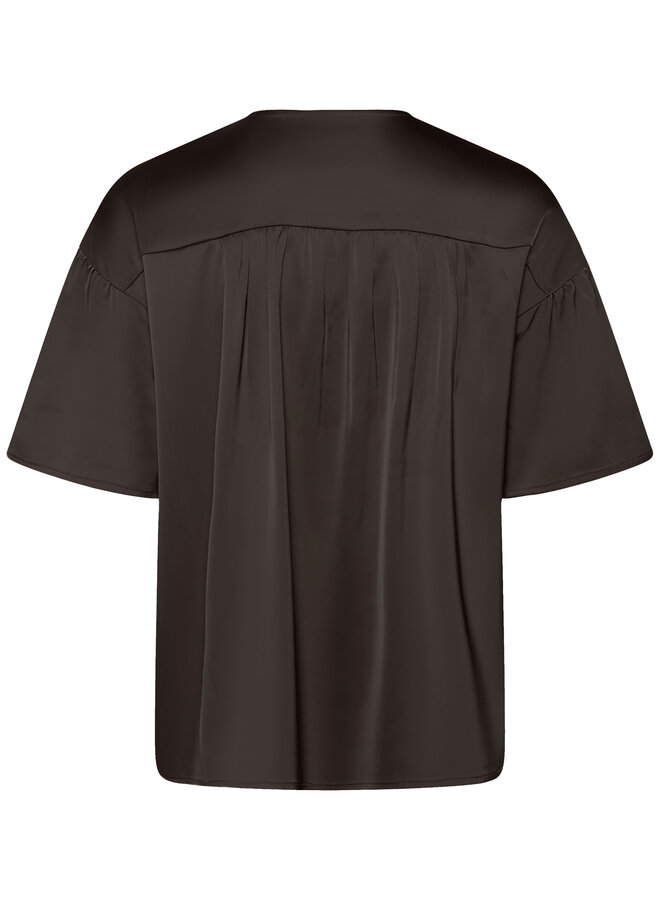 Haut InWear Lake à manches courtes satinée brun café