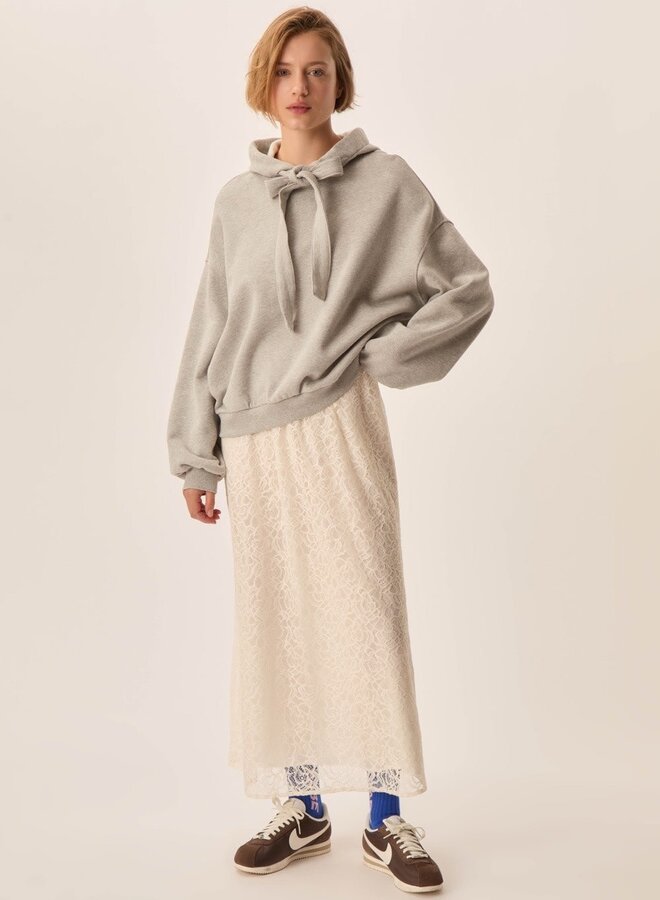 Chandail Des Petits Hauts Julie sweat à capuche gris mélange