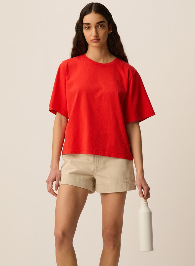 T-shirt Des Petits Hauts Jerry rouge homard