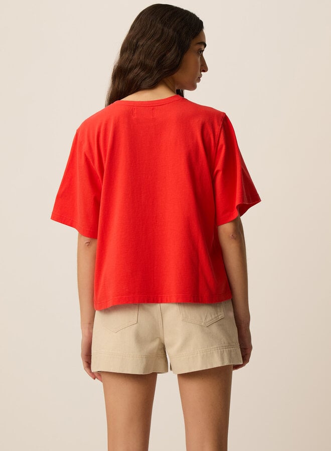 T-shirt Des Petits Hauts Jerry rouge homard