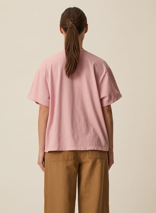 T-shirt Des Petits Hauts Zae à col V rose