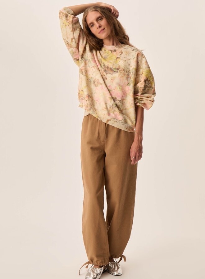 Chandail Des Petits Hauts Joeme sweat imprimé bouquet rose multi