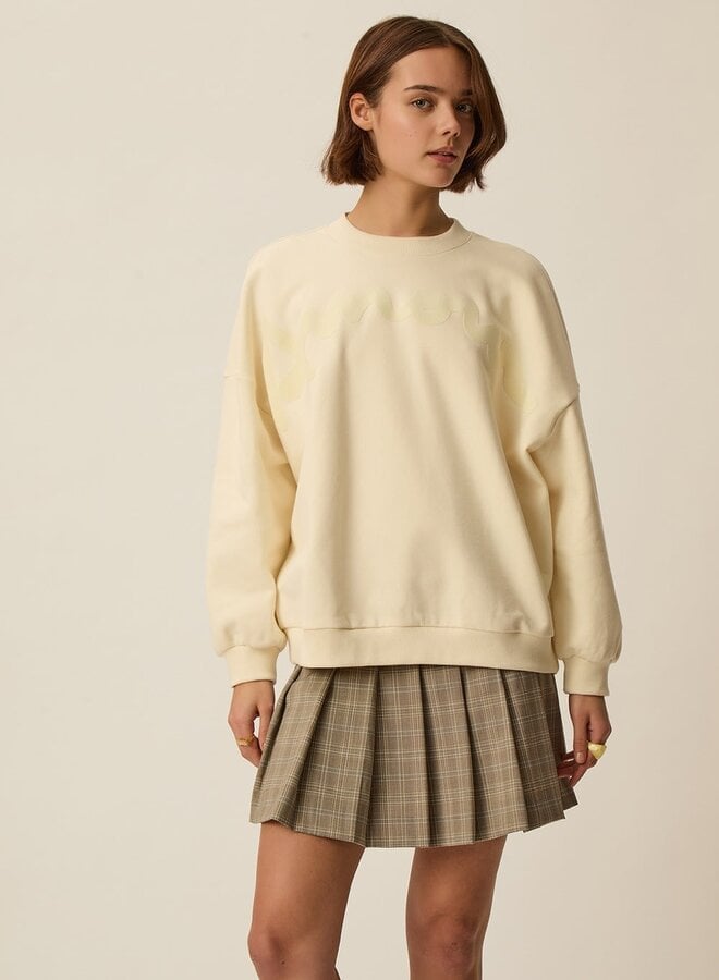 Chandail Des Petits Hauts June sweat « Amour » crème